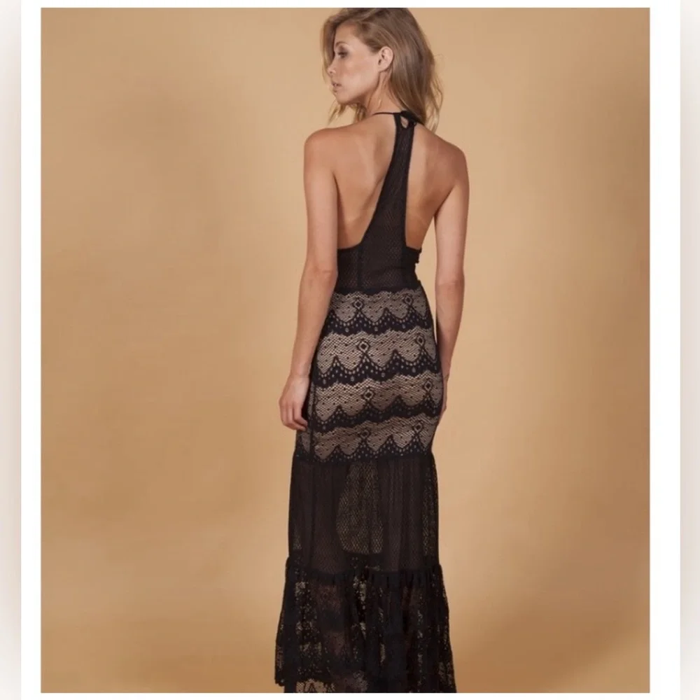 Nightcap Dress Belle Nuit Halter Gown, Black, Size M, NWT - Picture 3 of 16